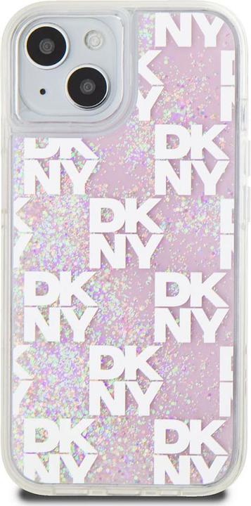 Actual product image DKNY DKHCP15SLCPEPP iPhone 15 / 14 / 13 6.1" różowy/pink hardcase Liquid Glitter Multilogo (Apple iPhone 13, Apple iPhone 14, Apple iPhone 15)