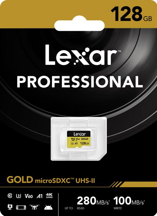 Immagine prodotto Lexar Professional GOLD UHS-II (128 GB, microSDXC, U3, UHS-II)