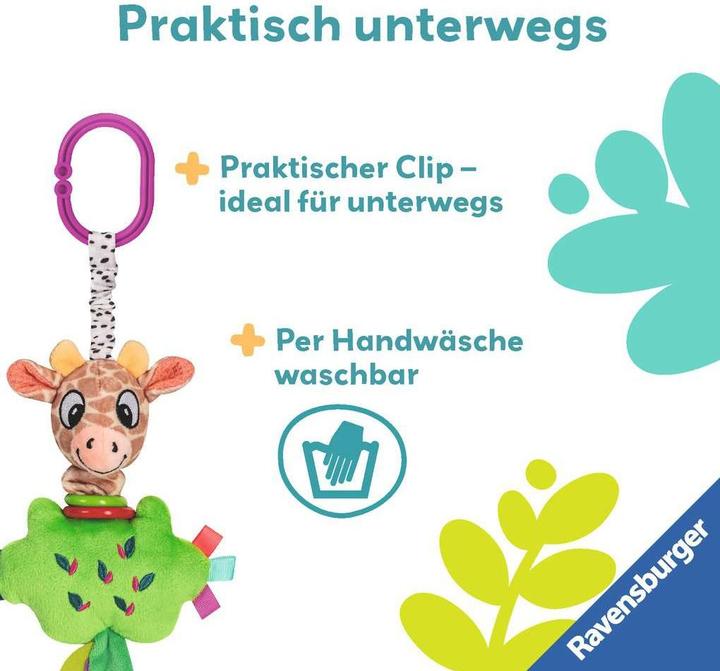 Produktbild Ravensburger 4851 play+ Zappel-Giraffe, Kuscheltier mit lustigem Spieleffekt, Baby-Spielzeug ab 0