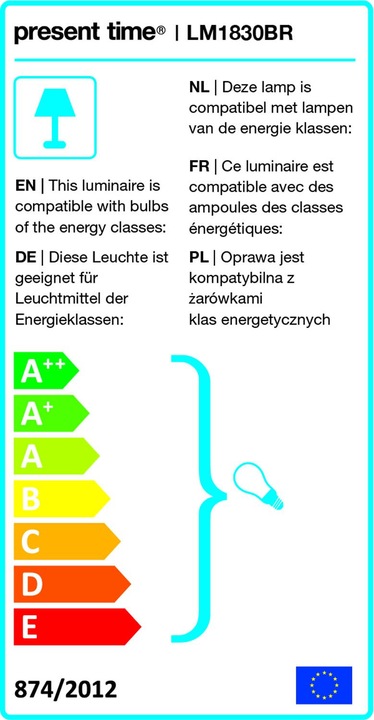Energie-Label Leitmotiv Plate (E27)