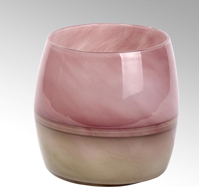 Actual product image Enshi vase glass, quartz H 17.4 cm D 18.7 cm