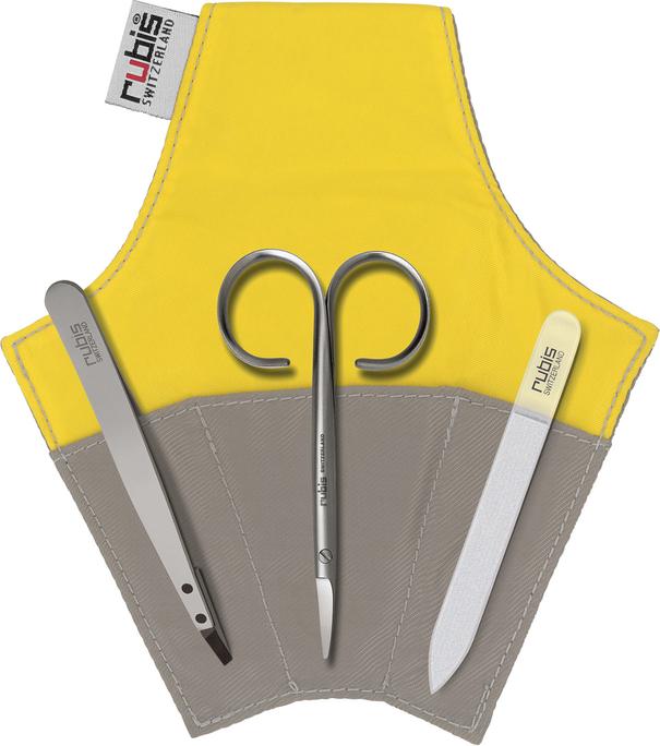 Actual product image Rubis Manicure set Minuit 3-piece, gray-yellow