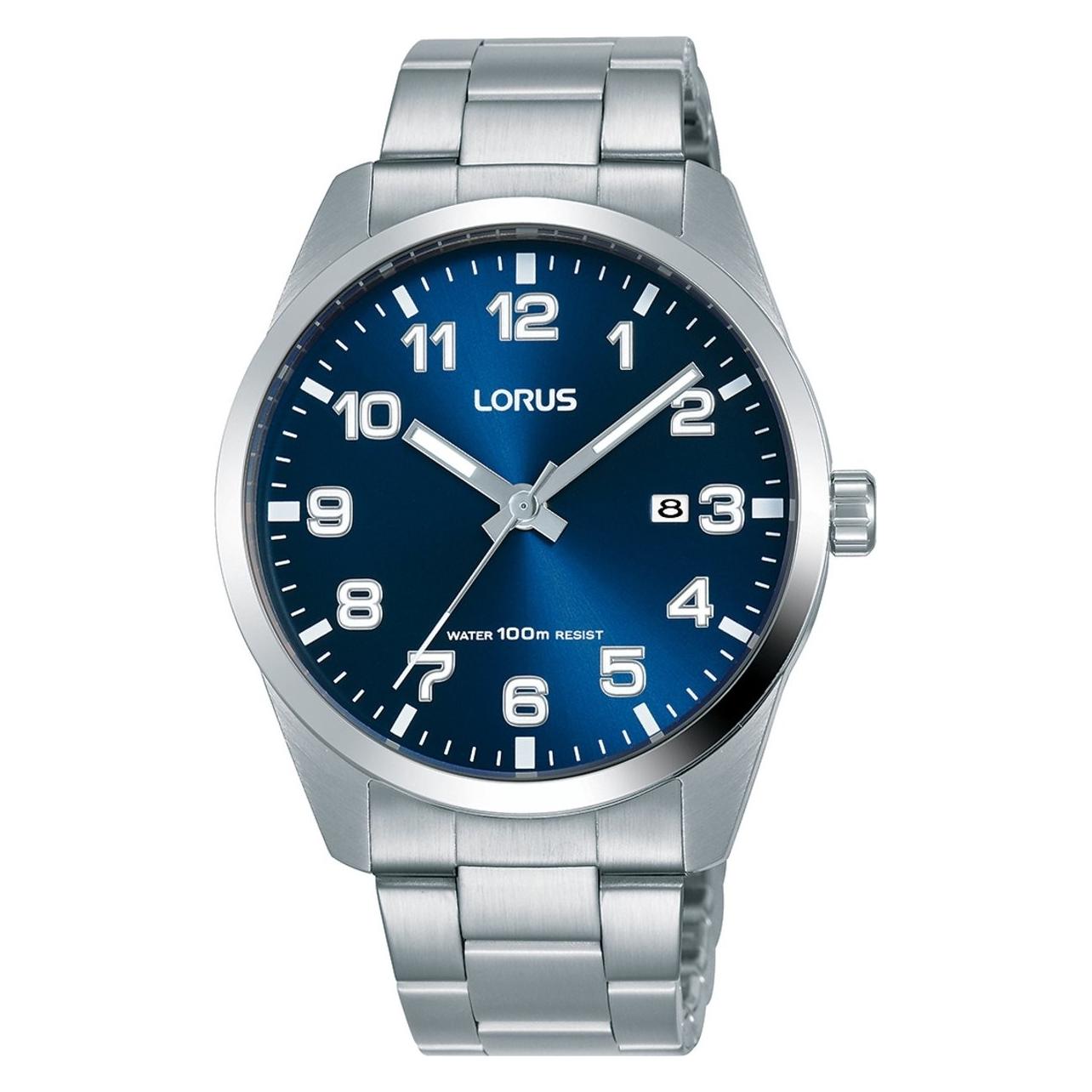 Lorus, Armbanduhr, RH975JX5, Blau, Silber, (Analoguhr, 39.50 mm)