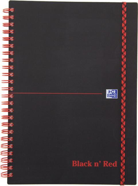 Immagine prodotto Oxford Libro a spirale nero e rosso (A5, Righe, Copertina morbida)