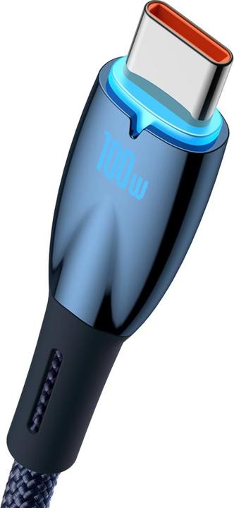 Immagine prodotto Baseus Cavo USB per USB-C Glimmer Series, 100W, 1m (blu) (1 m, USB 2.0, 100 W)