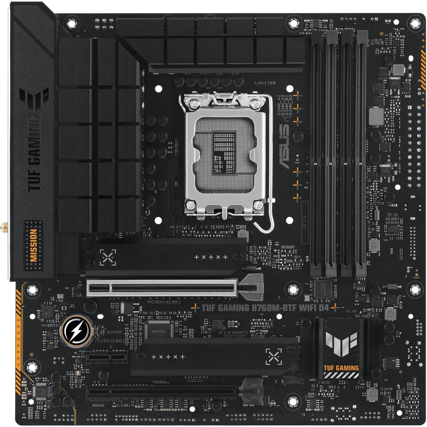 ASUS TUF GAMING B760M-BTF WIFI D4 LGA (LGA 1700, Intel B760, mATX), Mainboard