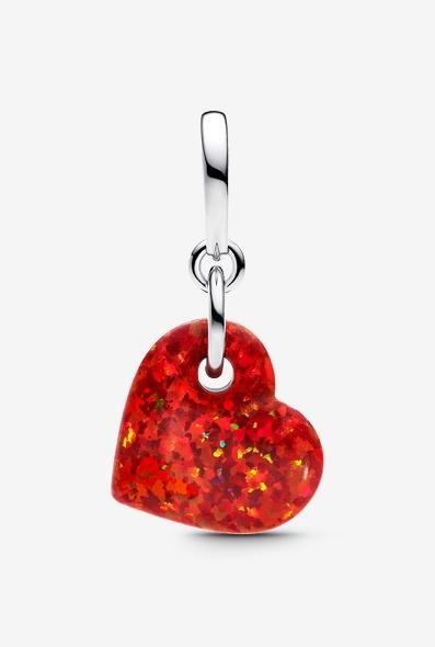 Immagine prodotto Pandora Opalescent Red Heart Dangle Charm (Argento 925)