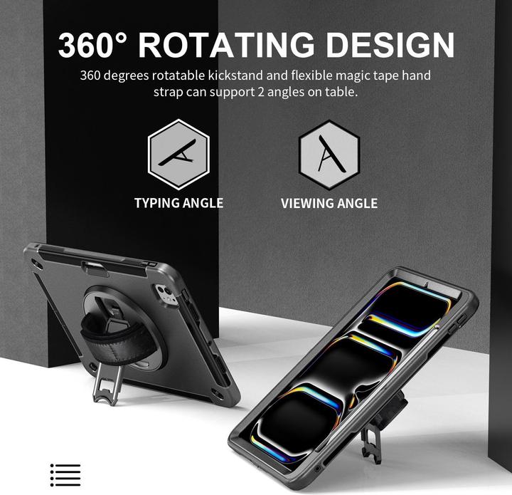 Produktbild 4smarts Rugged Case Grip für Apple iPad Pro 11" (M4, 2024) (Apple iPad Pro 11 2024)