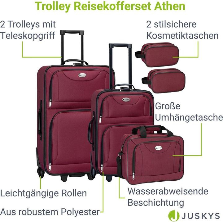 Produktbild Juskys Trolley Kofferset Athen (60 l)