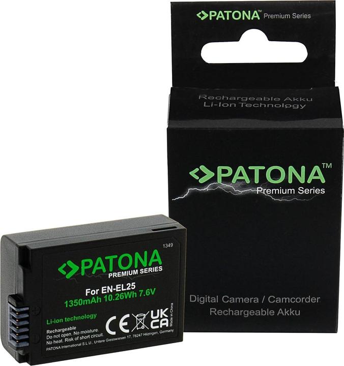 Actual product image Patona Premium EN-EL25 (Rechargeable battery)