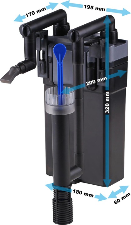 Immagine prodotto SunSun HBL-803 Filtre suspendu Hang On Filter 500l/h 6W pour Aquariums jusqu'à 150 litres (150 l, Acqua salata, Acqua dolce)