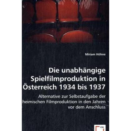 Die unabhängige Spielfilmproduktion in Österreich 1934 bis 1937, Sachbücher