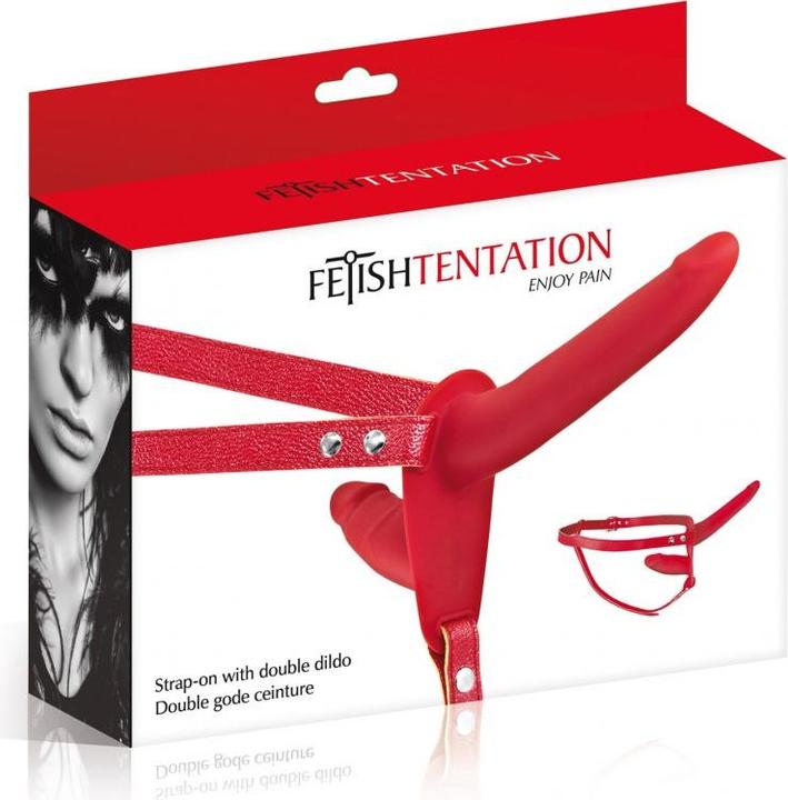 Image du produit Fetish Tentation Double gode ceinture rouge -
