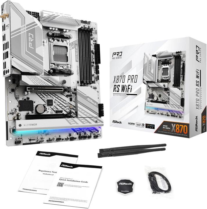 Produktbild AsRock X870 Pro RS WiFi (AM5, AMD X870, ATX)