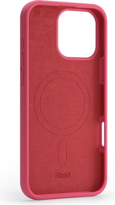 Actual product image Etteri Silicone Mag case for iPhone 16 Pro 6,3" raspberry (Apple iPhone 16 Pro)