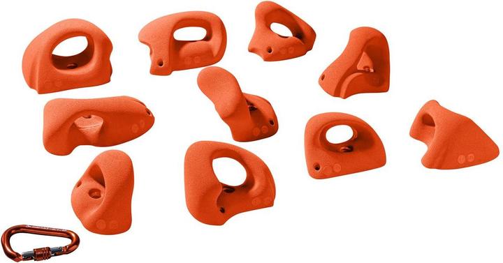 Immagine prodotto Entre Prises Prese d'arrampicata Essential Jugs XL ex Grab It II (Arancione fluo)