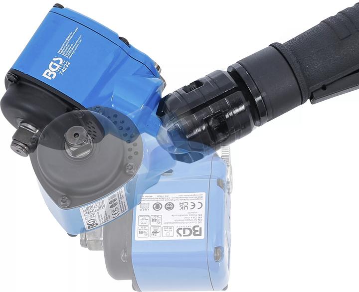 Actual product image BGS Compressed air impact wrench | angled & power socket spanner set | 12.5 mm (1/2") | 650 Nm |