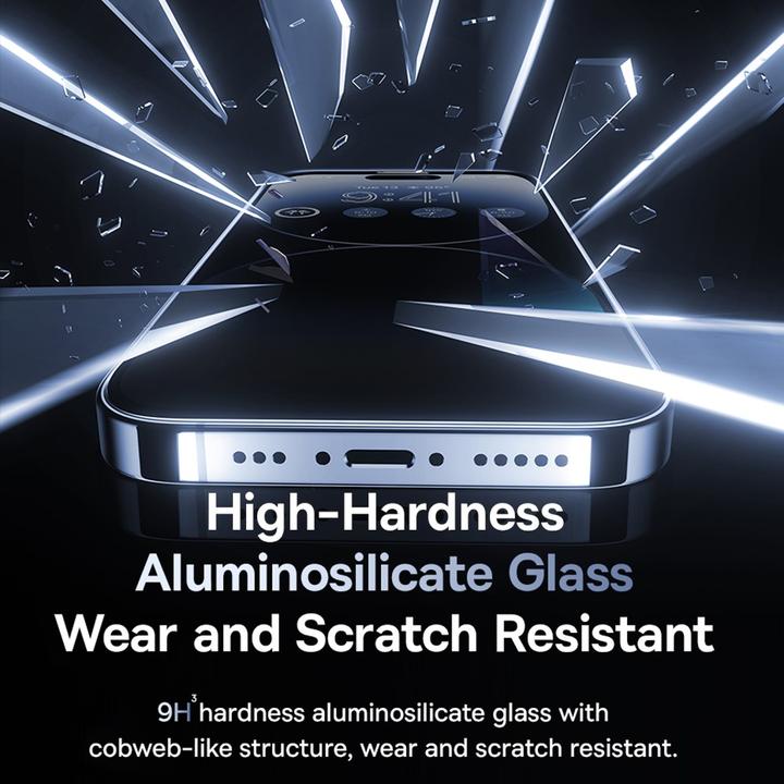 Produktbild Baseus iPhone 15 Pro Max Saphire Series Displayschutz Panzerglas mit Sichtschutz (1 Stk., Apple iPhone 15 Pro Max)