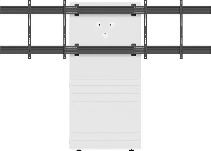 Produktbild Hagor Medienm?bel 900x800mm wei?/sch 2x75kg/2x65-75"/Boden-Wand-Montage