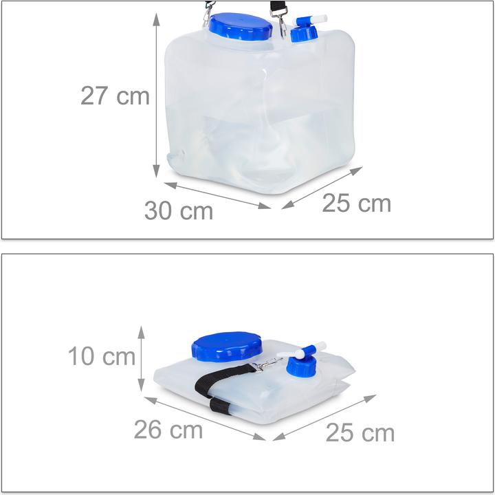 Image du produit Relaxdays Bidon pliable de 15 litres, lot de 2