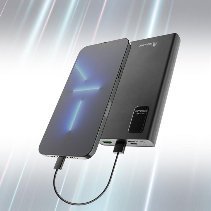 Actual product image Extralink EX.19485 power bank Lithium Polymer (LiPo) Black (10000 mAh, 22.50 W, 37 Wh)