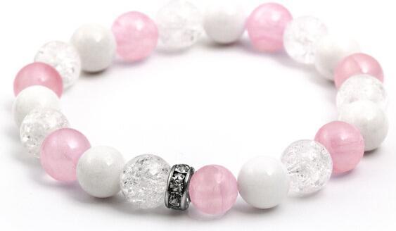 Beneto Jadeite and crystal bead bracelet MINK104 / 17