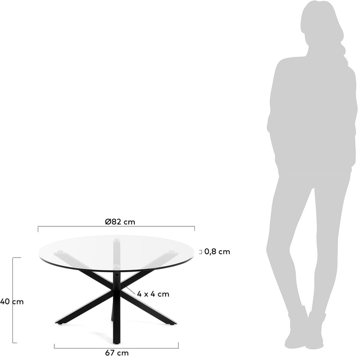 Actual product image Kave Home Argo (82 x 82 x 40 cm)