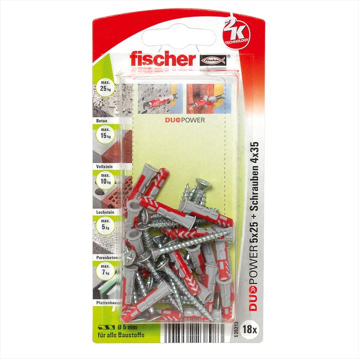 Produktbild Fischer DuoPower 5x25 S K (1 Stk.)