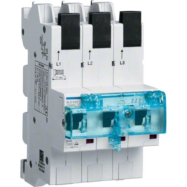 Hager HAG HTS332E 32A SLS-Schalter 3p 4,5PLE, Elektronikzubehör + Gehäuse