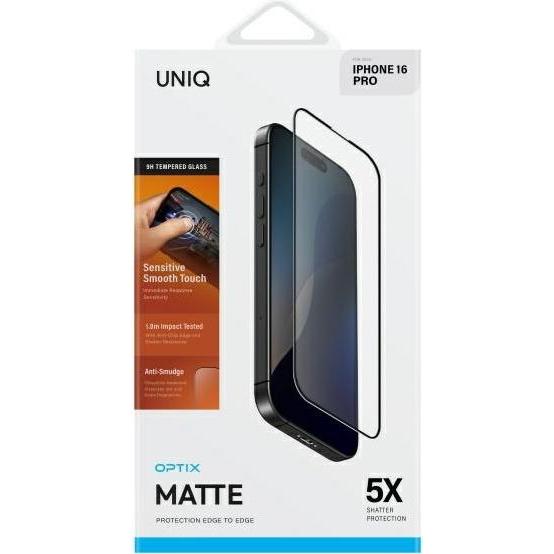 Thumbnail - Uniq Optix Matte iPhone 16 Pro 6.3" matowe szkło hartowane z aplikatorem (1 Stück, Apple iPhone 16 Pro), Smartphone Schu...