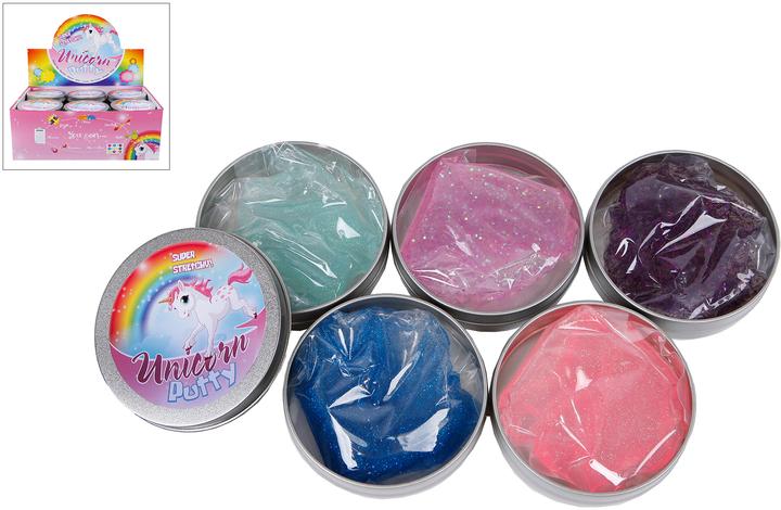 Roost Intelligente Knete Einhorn 620618 Glitzer (assortiert)