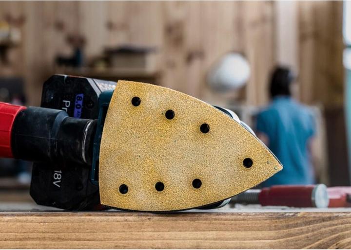 Actual product image Bosch Professional Zubehör Expert C470 Sandpaper with 11 holes for multi-sander, 102 x 62 mm, 93 mm, G 80, 10 pcs. (80)