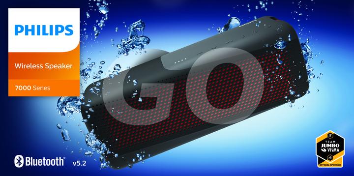 Image du produit Philips Enceinte Bluetooth TAS7807W Noir (24 h, Fonctionnement sur batterie)