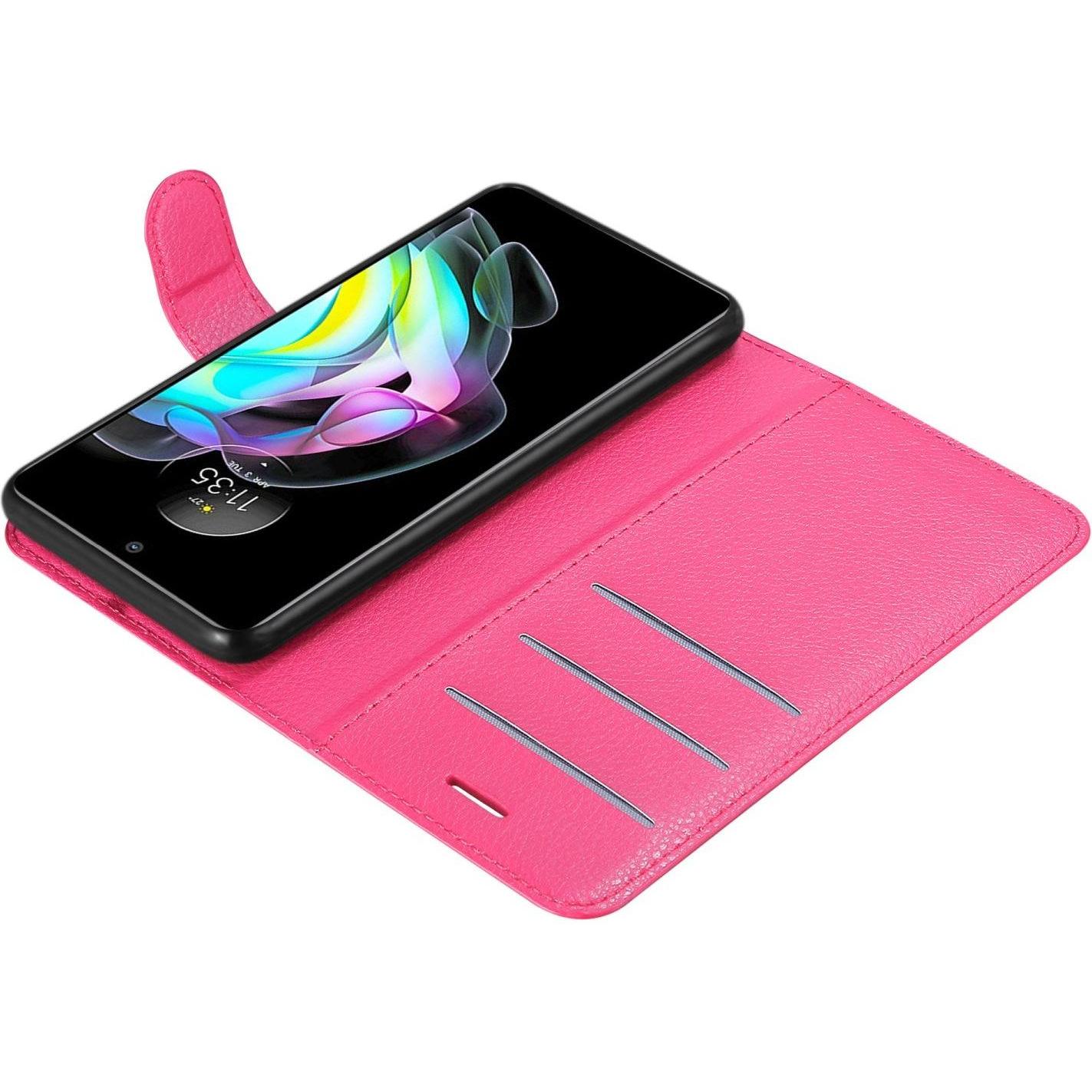 Thumbnail - Cadorabo Book Stand Hülle für Motorola EDGE 20 (Motorola Edge 20), Smartphone Hülle, Pink