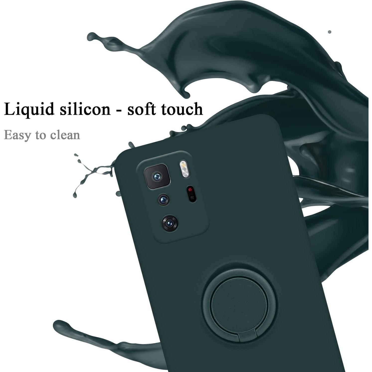 Thumbnail - Cadorabo TPU Liquid Ring Silicone Case Hülle für Xiaomi POCO X3 GT (Xiaomi Poco X3 GT), Smartphone Hülle, Grün
