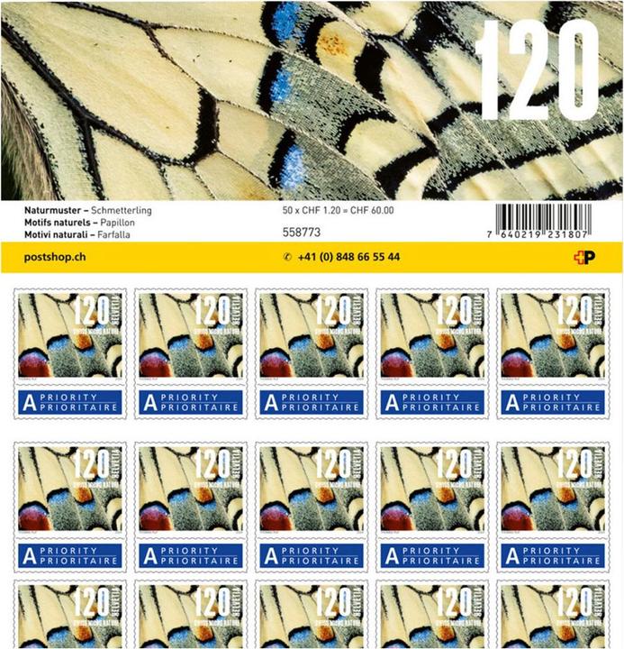 Produktbild Schweizerische Post Briefmarken (50x)