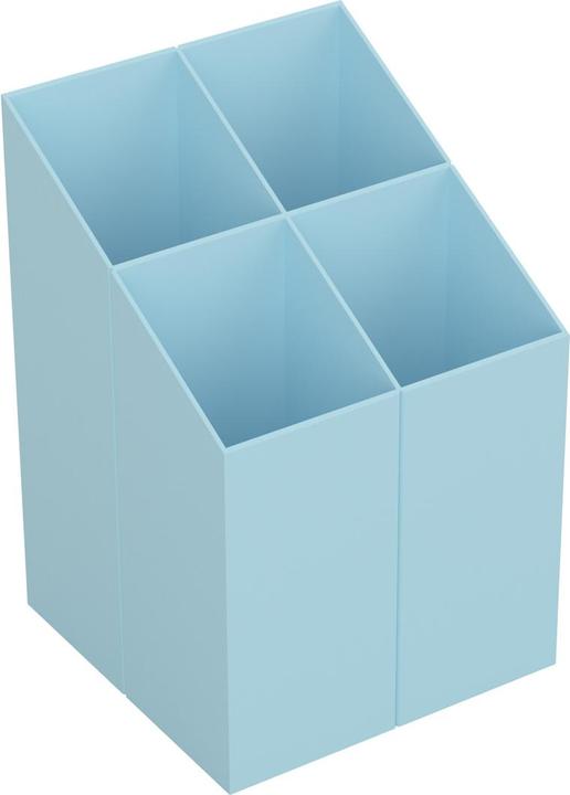 Ico Schreibtisch-Organizer quadratisch, 4 Fächer, pastellblau