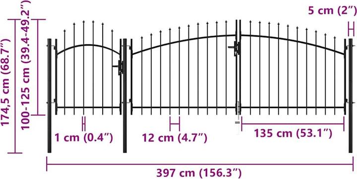 Produktbild vidaXL Zauntor
