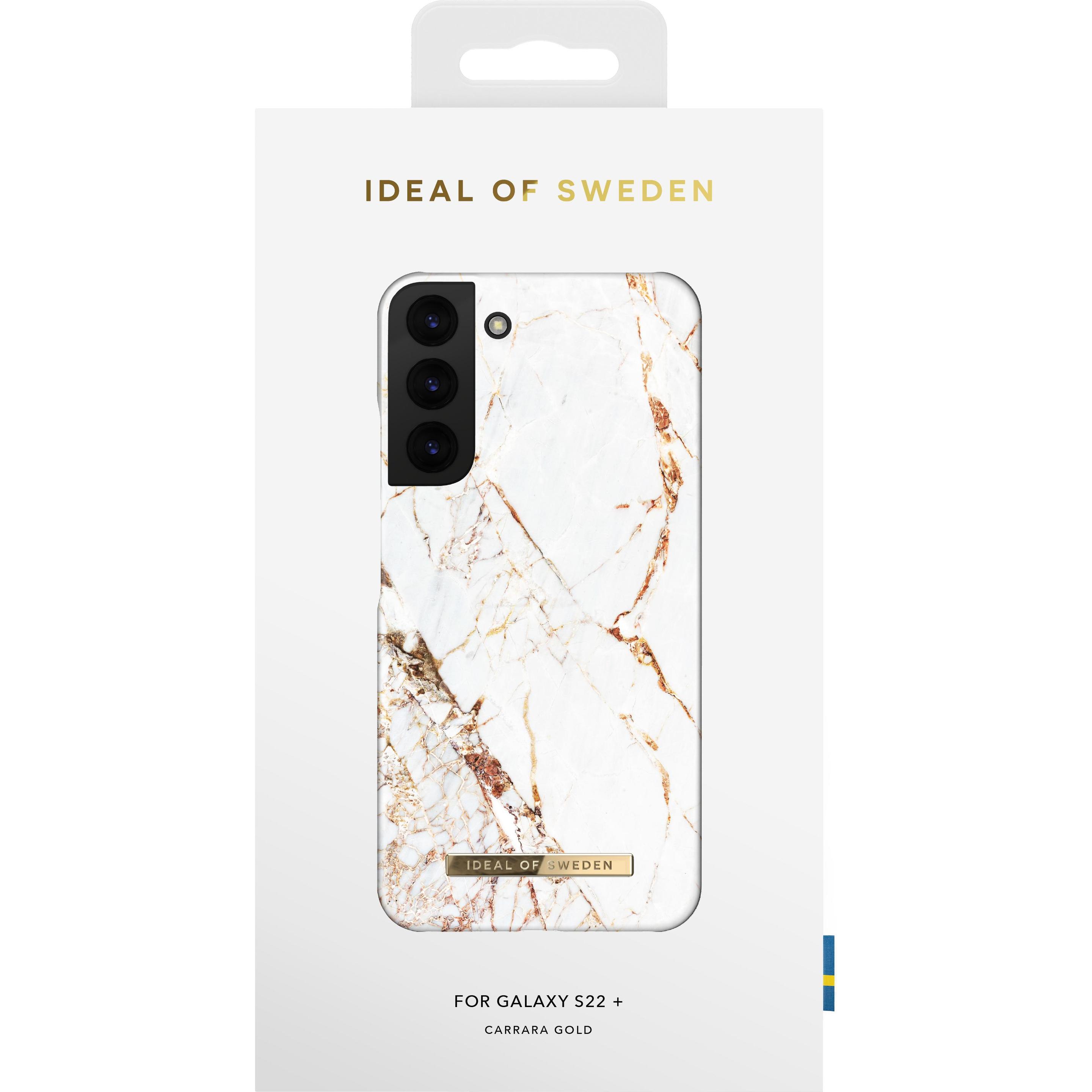 Thumbnail - iDeal Of Sweden Designer-Cover Carrara Gold (Samsung Galaxy S22+), Smartphone Hülle, Weiss, Gold