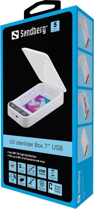 Actual product image Sandberg UV Sterilizer Box 7 USB