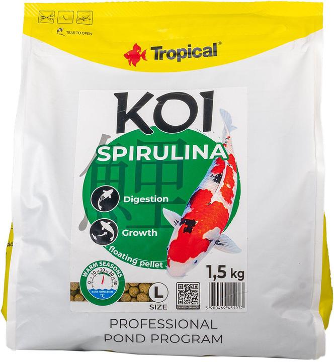 Produktbild Tetra TROPICAL - New Koi Spirulina Pellet Size L 5L/1,5Kg - (157.2512) (5000 ml)