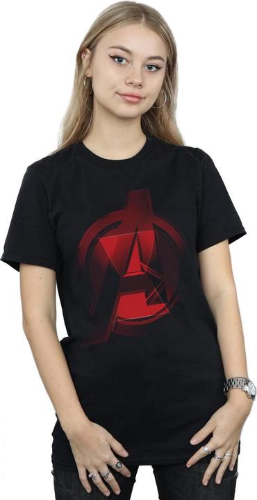 Produktbild Black Widow Film Avengers Logo Baumwolle Boyfriend TShirt (XL)