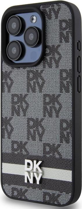 Image du produit DKNY PU Leather Checkered Pattern and Stripe Case pour iPhone 13 Pro Max Black (Apple iPhone 13 Pro Max)