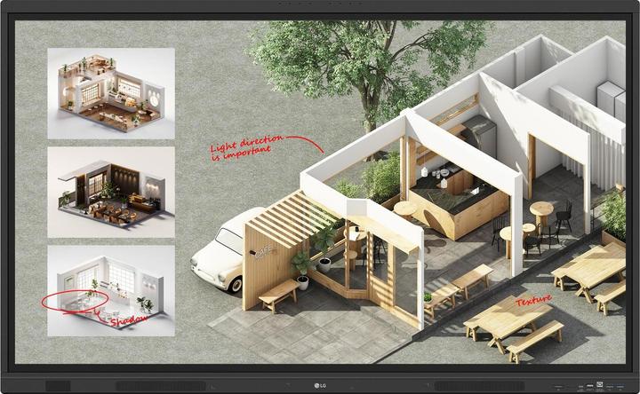 LG 75TR3DQ-B Signage Display Touch Create Board 75inch VA UHD 400cd/m2 5500:1 speaker (3840 x 2160 pixel, 75")