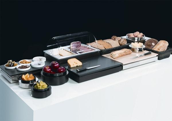 Produktbild APS Cool Plates, Set 1, 53 x 32.5 cm, H 8.5 cm, chrom