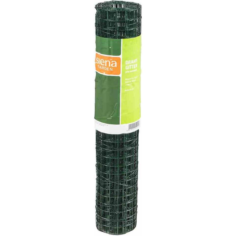 Siena Garden, Recinto da giardino, Rete metallica 5 m, spessore 1,10 mm, PVC, 1 pezzo, verde, 371311