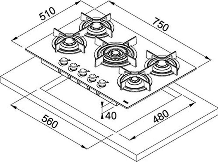 Produktbild Franke Mythos Gaskochfeld