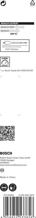 Actual product image Bosch Professional Zubehör EXPERT Self Cut Speed Flat Milling Drill, 10 x 152 mm