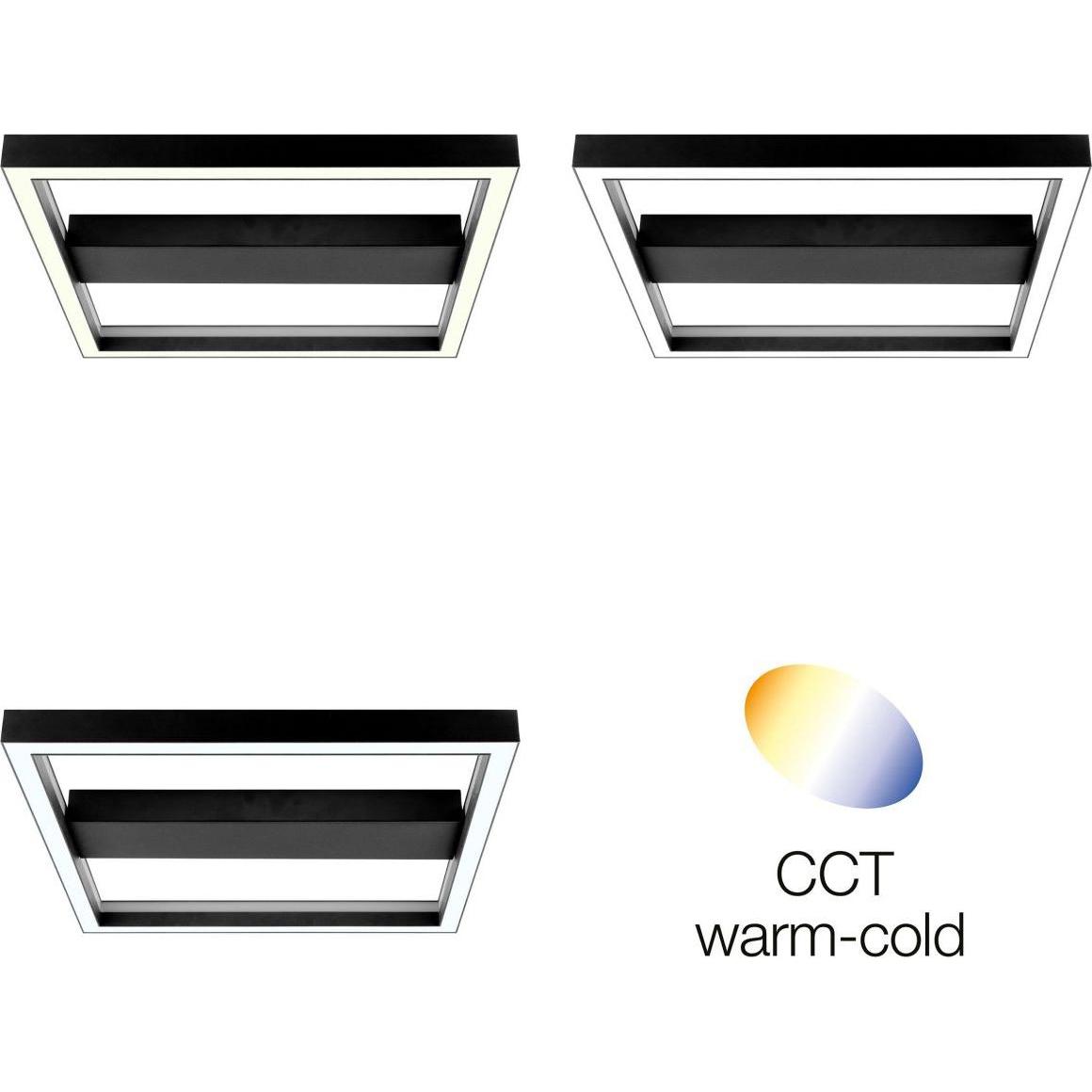 Thumbnail - Brilliant, Wandleuchte + Deckenleuchte, Icarus LED 37W/WA/DE/3900lm/CCT/DIM/RGB/RC Wand- und Deckenleuchte 50x50cm (3900...