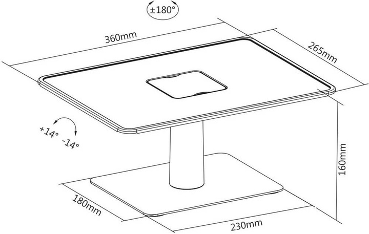 Actual product image myWall Computer Riser (Table)